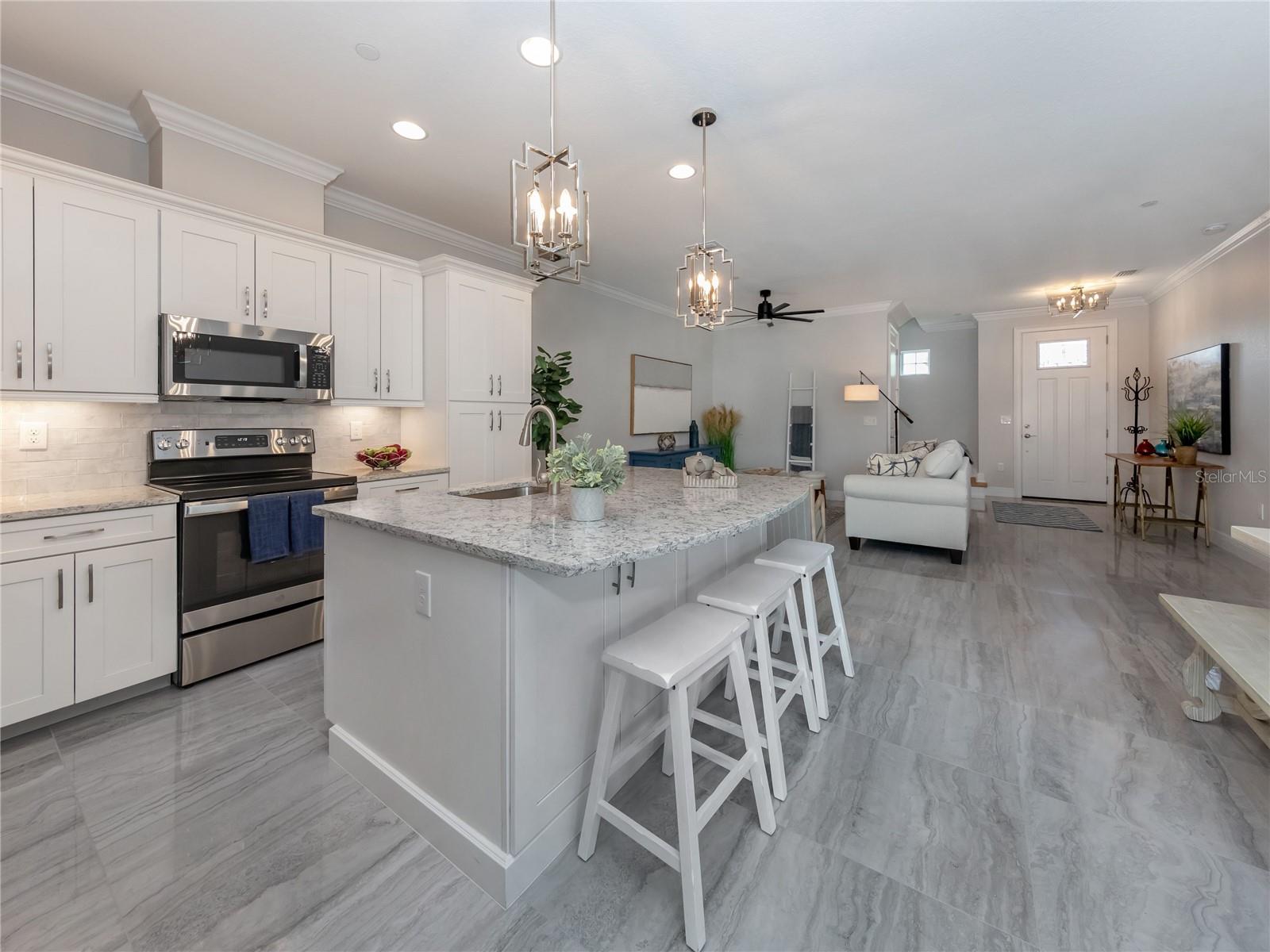 Typical Model Kitchen/living room