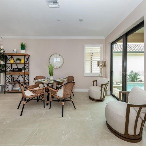 Typical Model View from Kitchen to Dining Room
