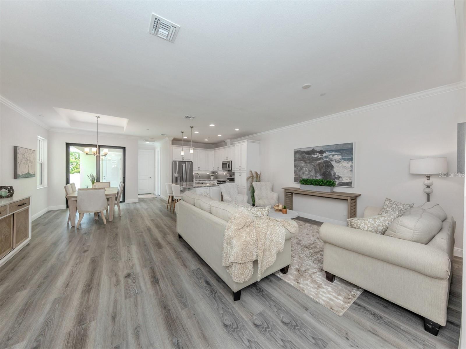 Great Room, Dining and Kitchen