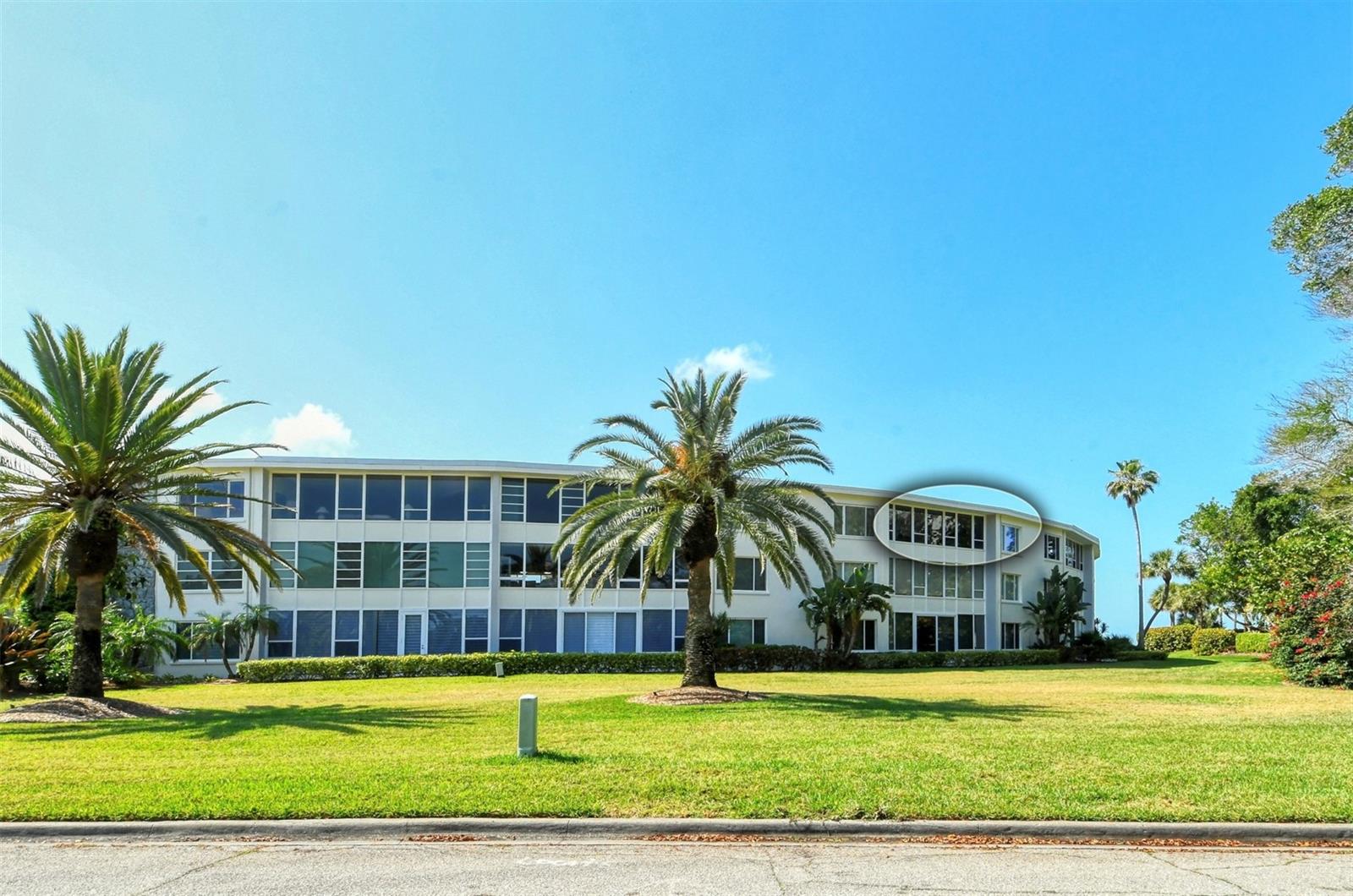 Building view from beach