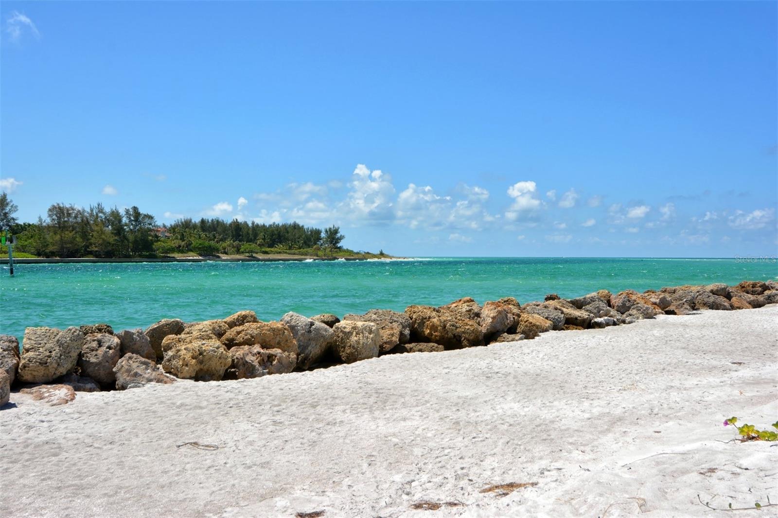 Private beach overlooking channel to intercoastal