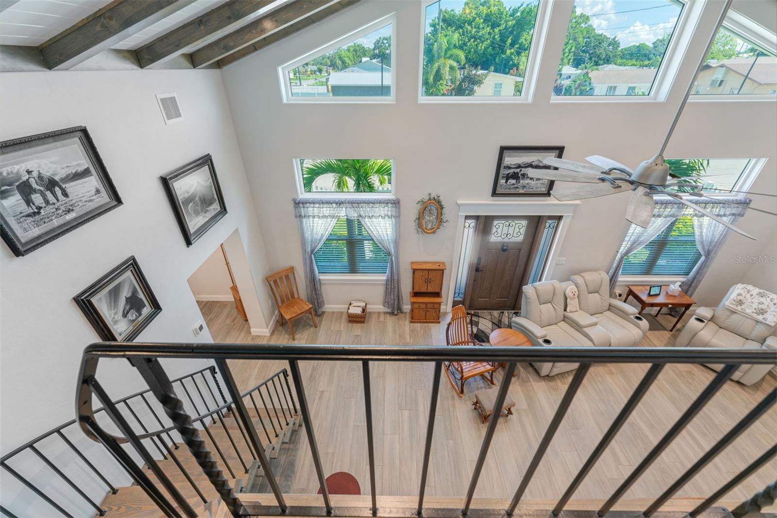 balcony view from upstairs