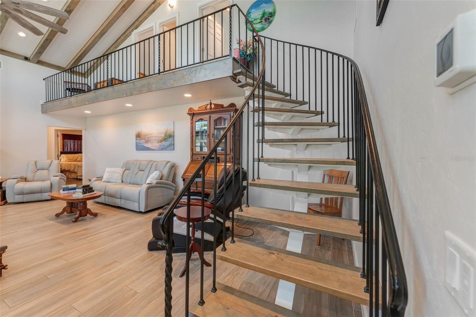 staircase to upstairs