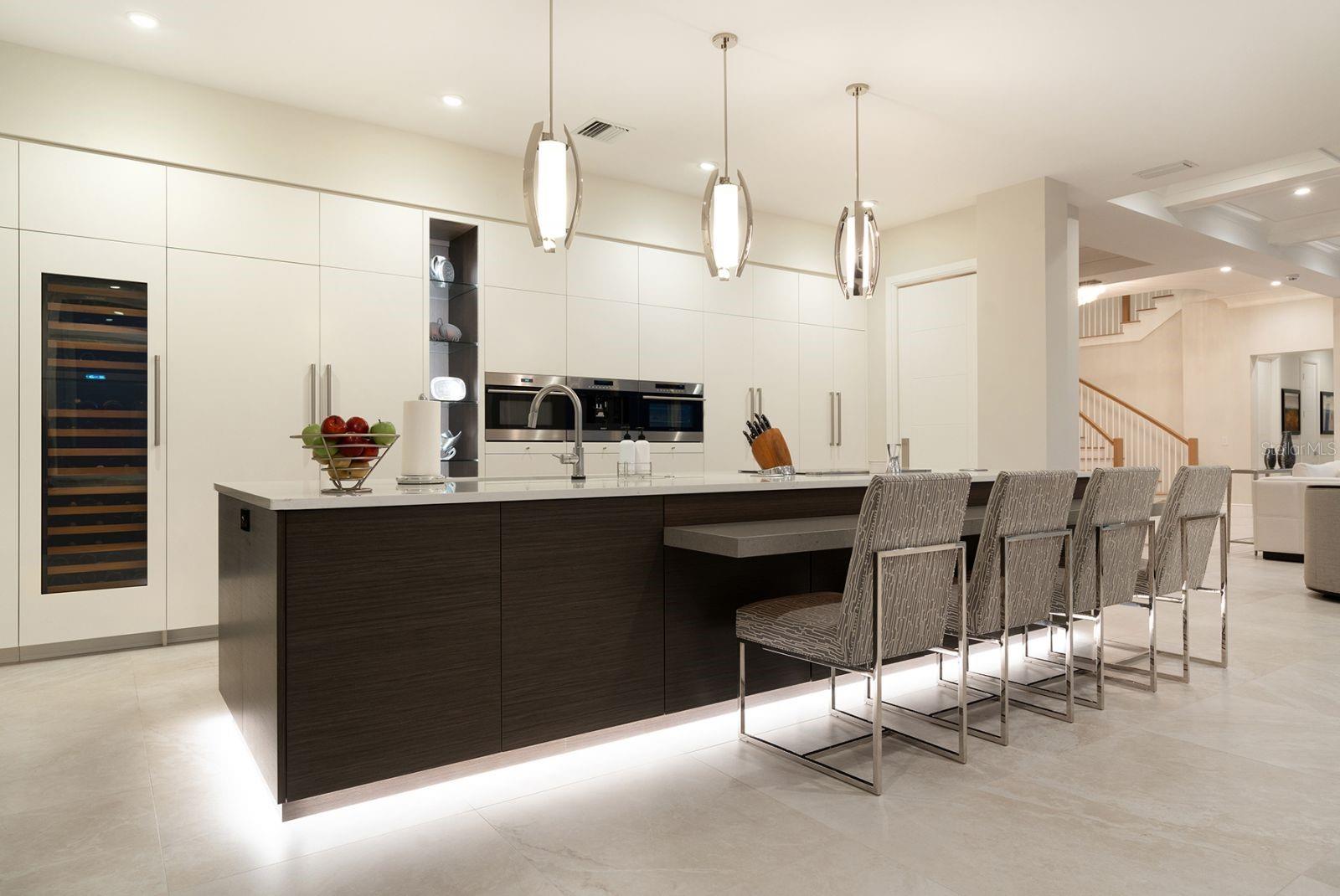 Evening Photo of Kitchen Area
