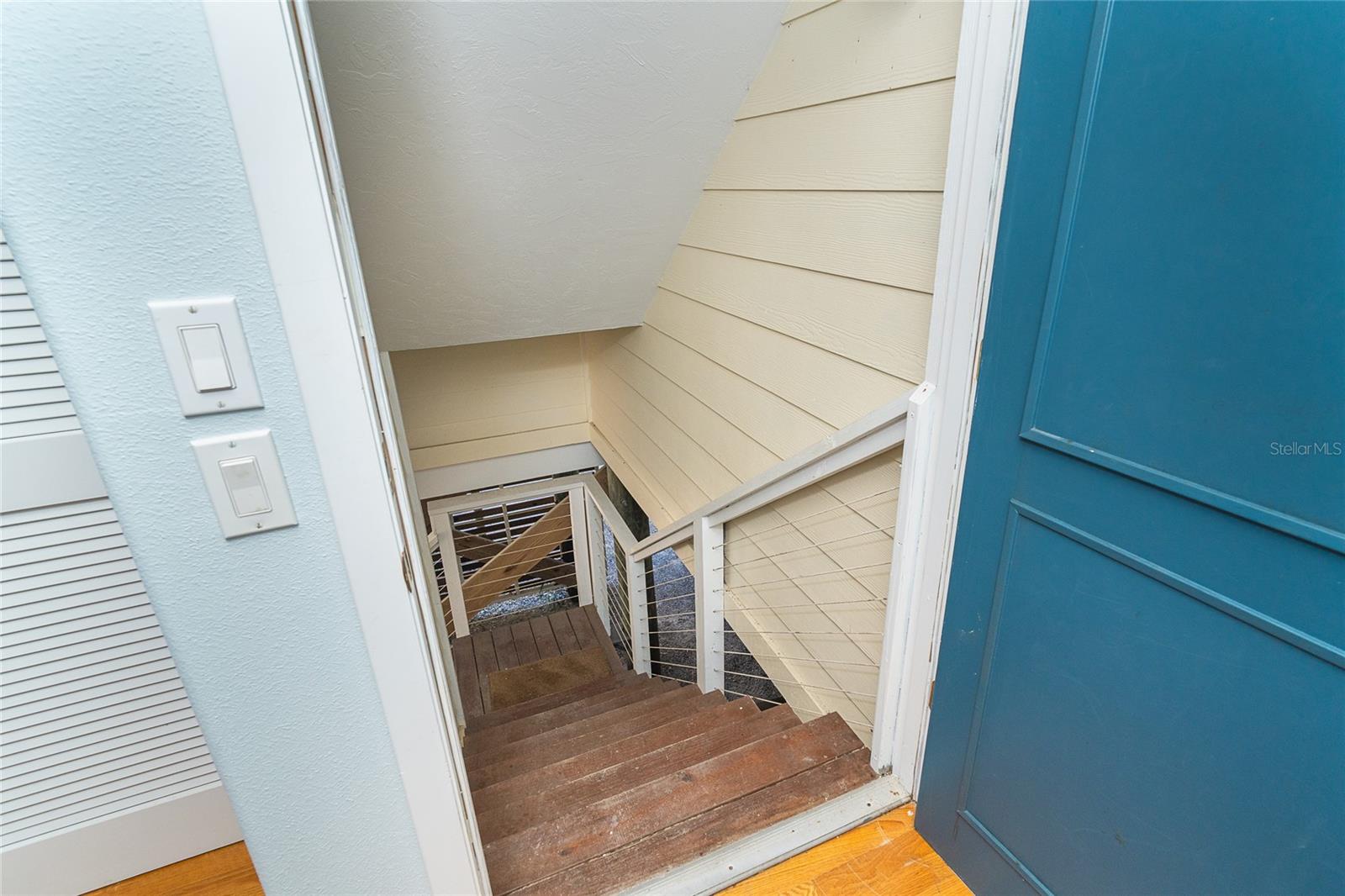 Back Stairs to Ground Level.