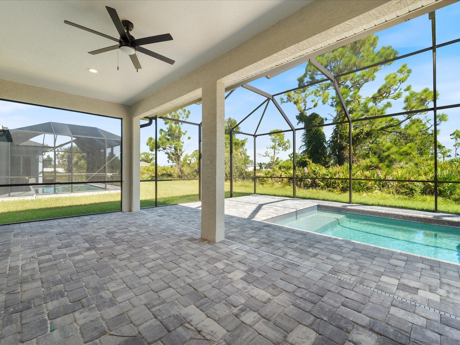 Lanai and pool area