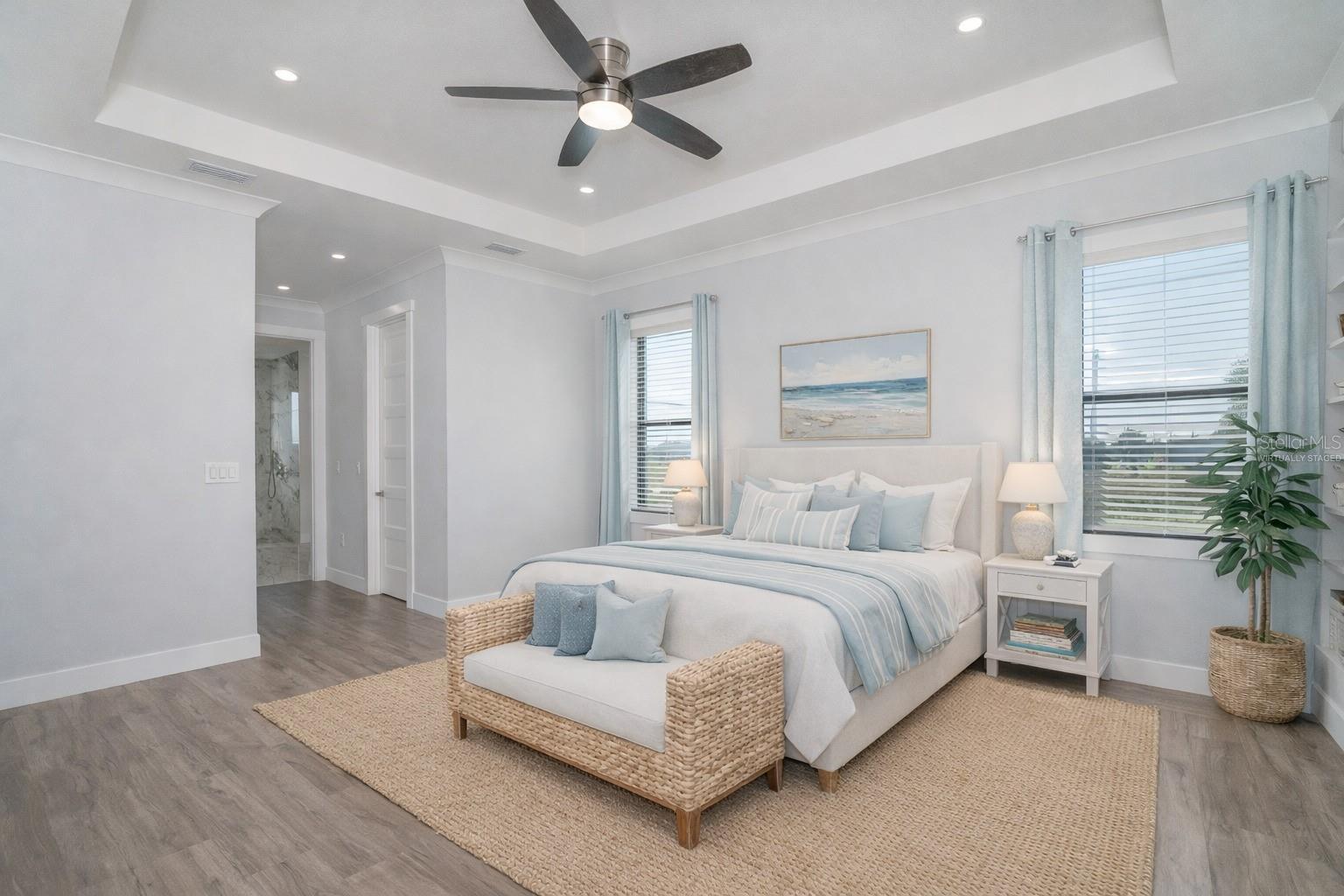Virtually Staged Primary Suite