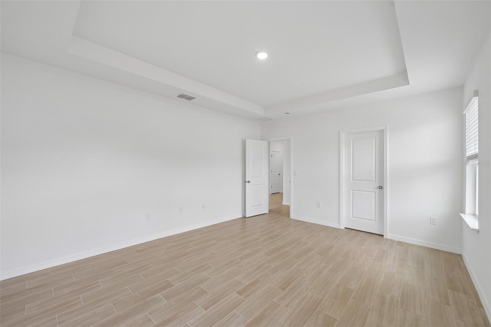 Primary Bedroom with Tray Ceiling
