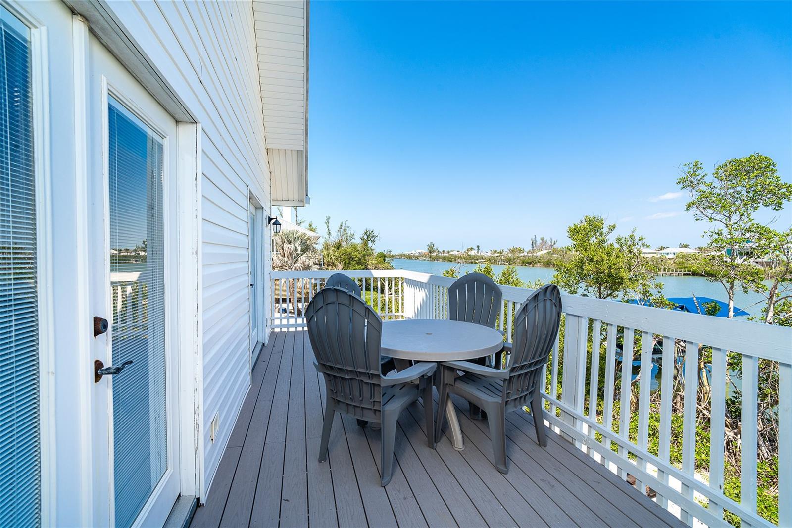 Deck off Guest Bedrooms Overlooking Bocilla Lagoon.
