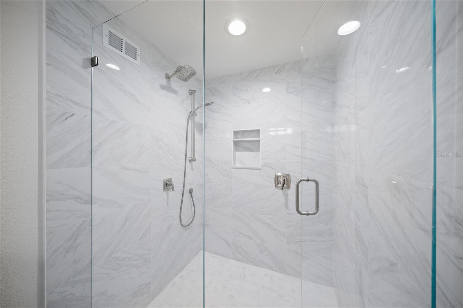 Guest bathroom with large walk-in shower