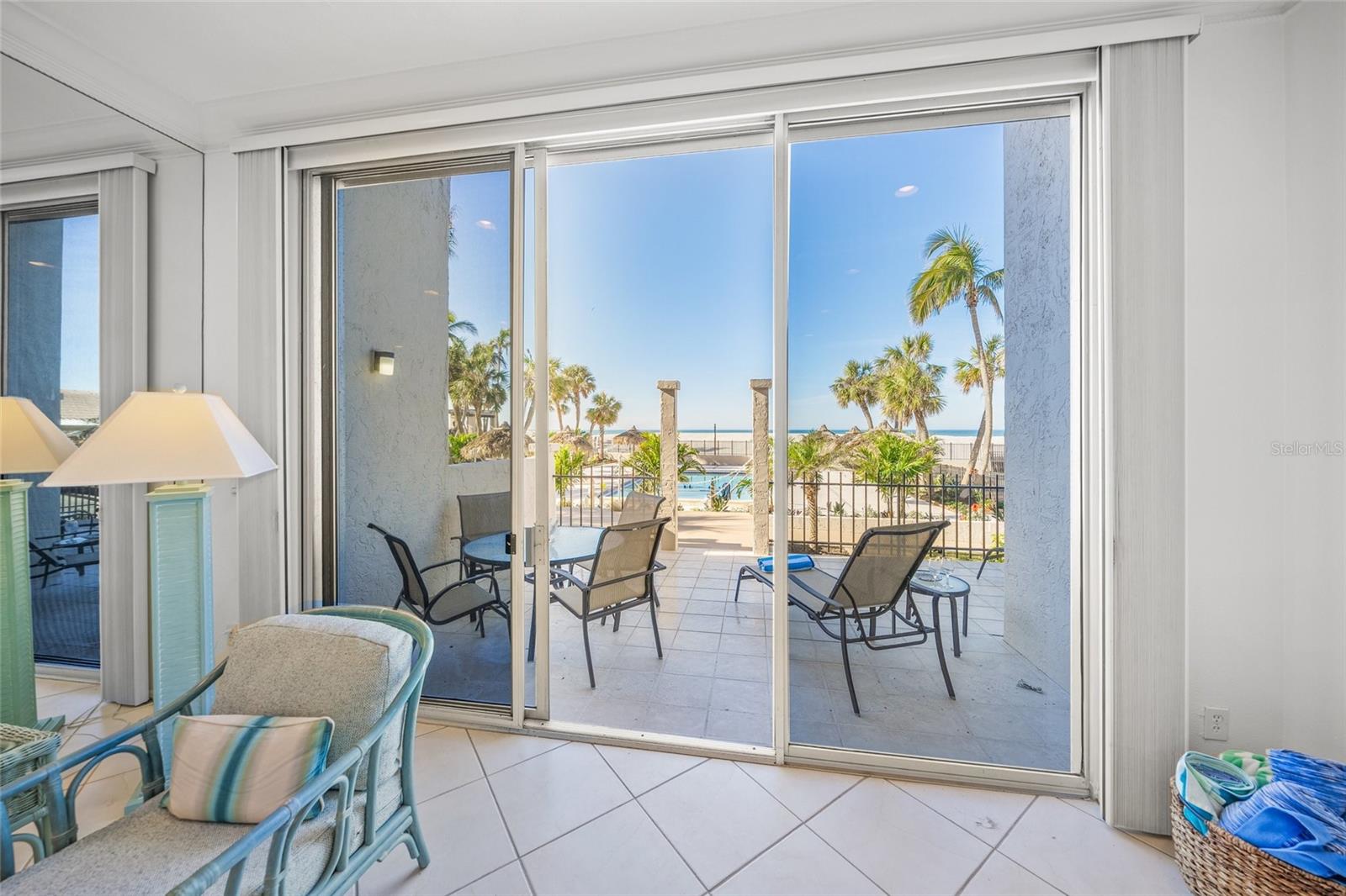 View of porch from great room