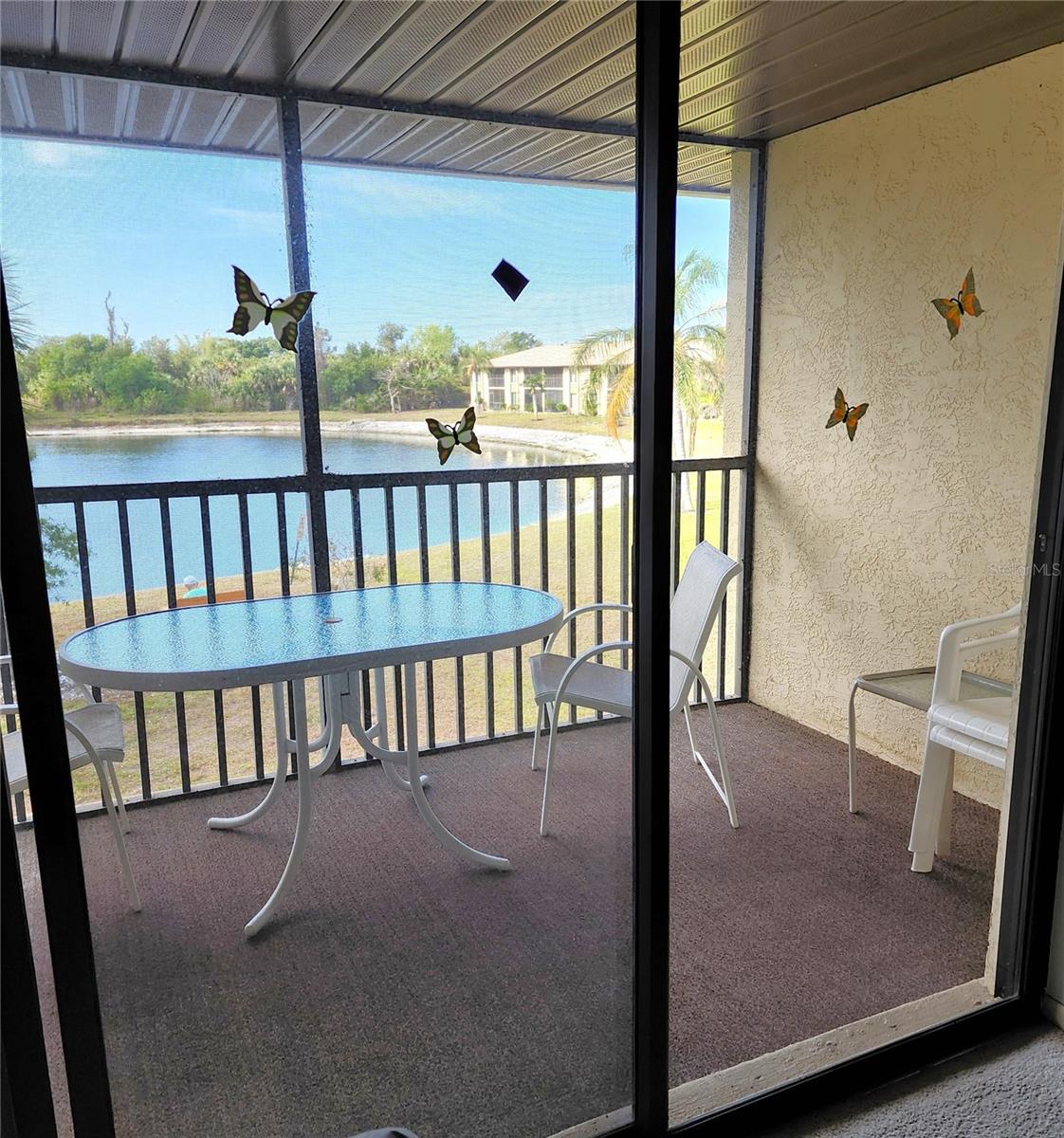 Lanai Balcony overlooks private Lake
