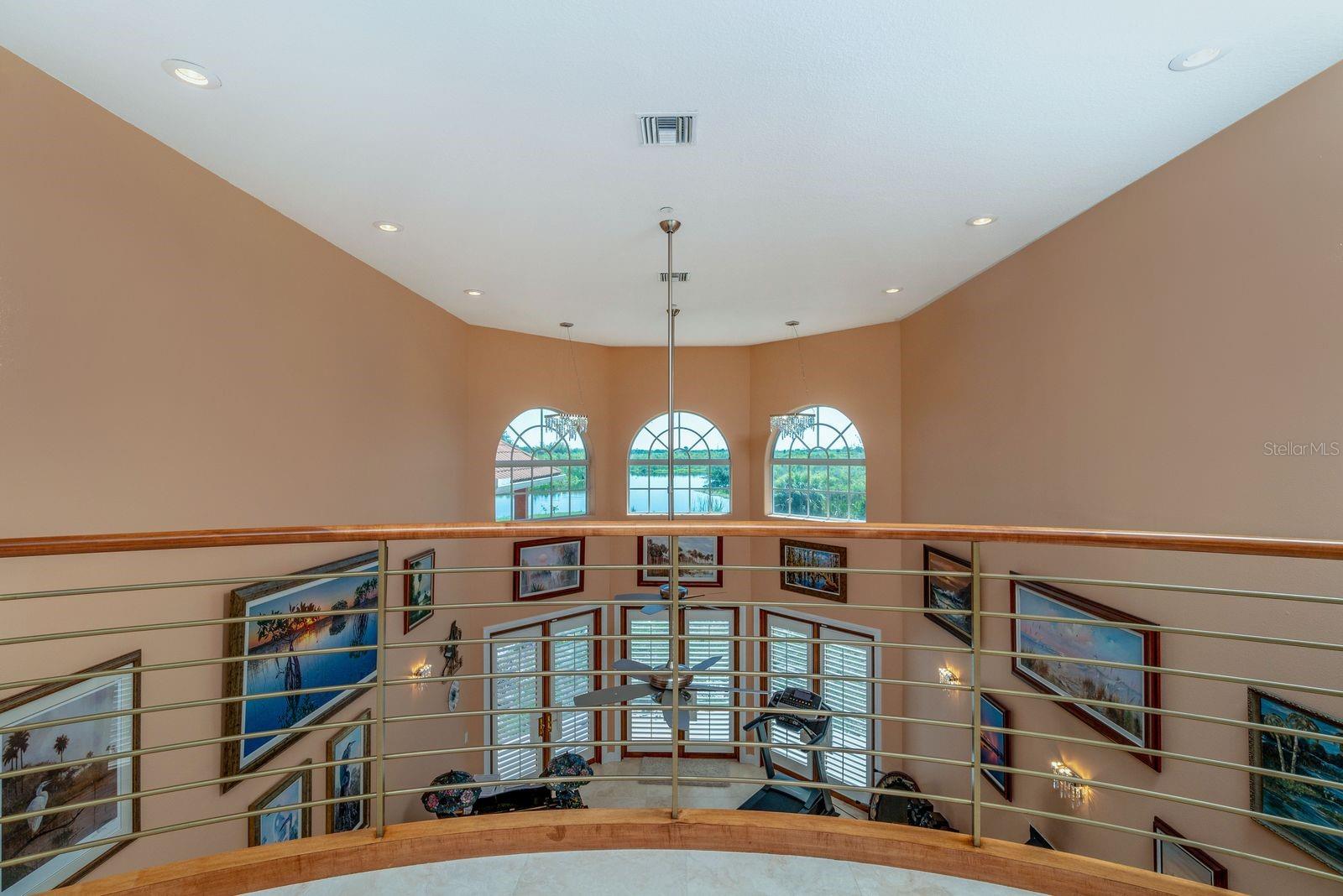 Upstairs balcony looking into great room