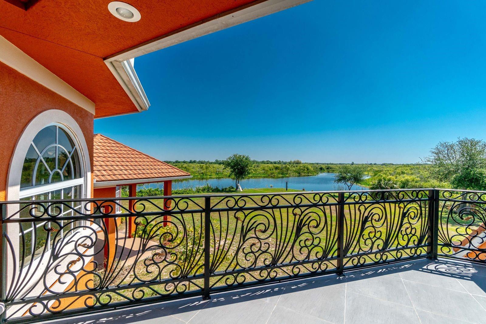 View from upstairs balcony