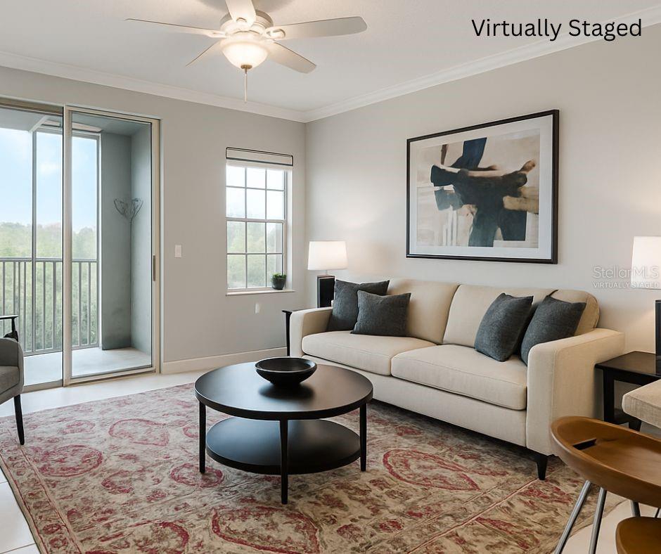 Virtually Staged Living Room