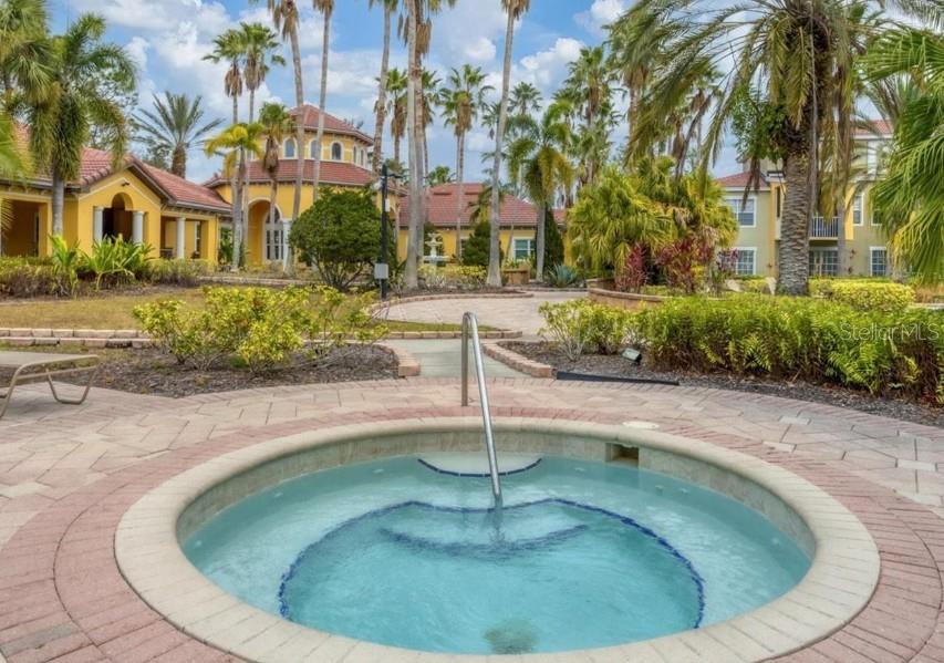 Landscaped for comfort and privacy is the spa at the main clubhouse