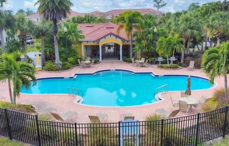 2nd heated pool and bath house is tucked in at the back of the community