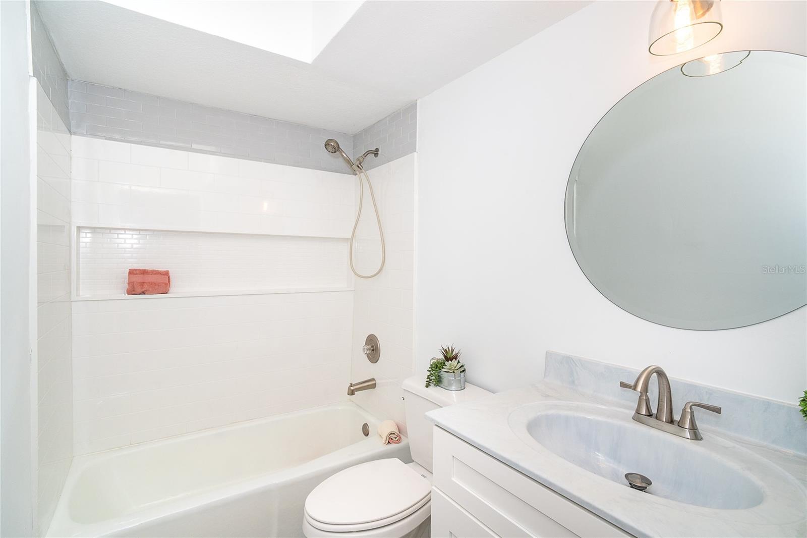 Remodeled guest bathroom