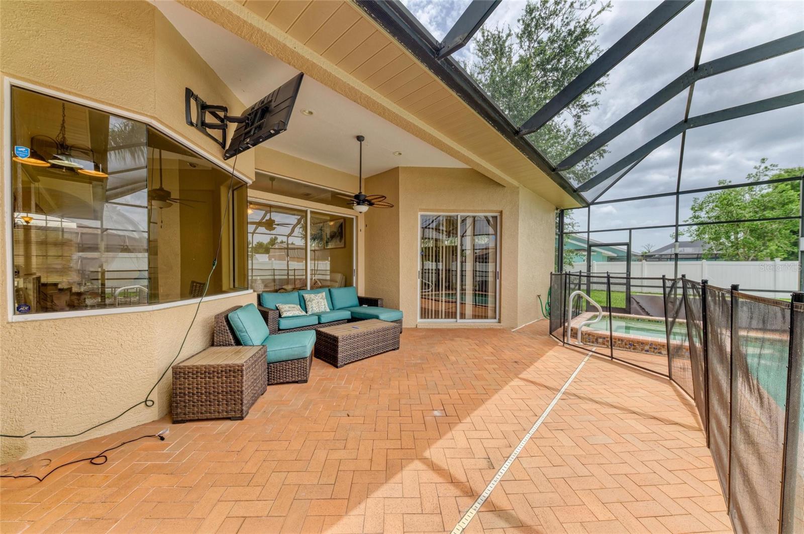 Covered rear patio