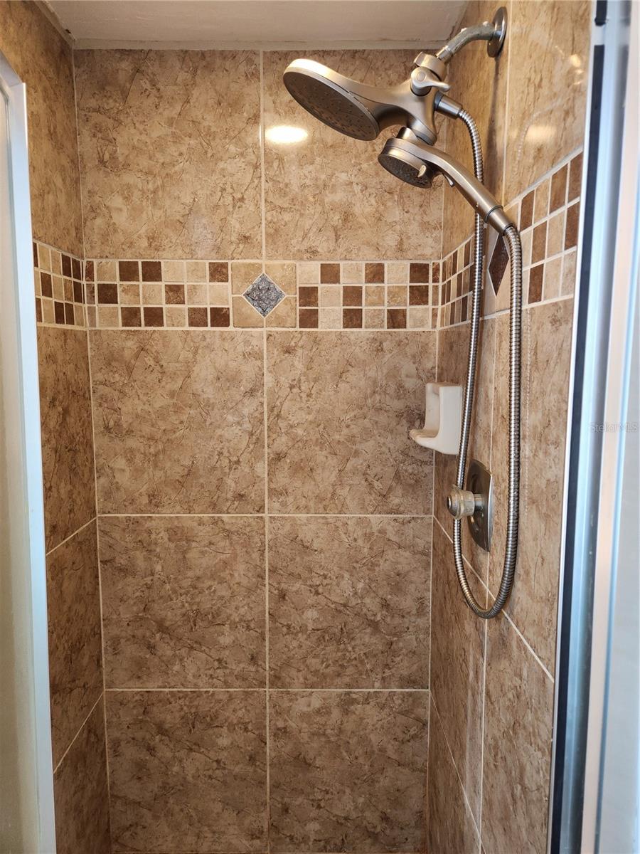 Tiled shower