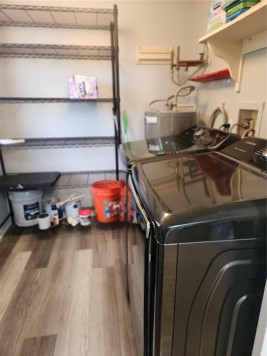 Laundry room with new W/D