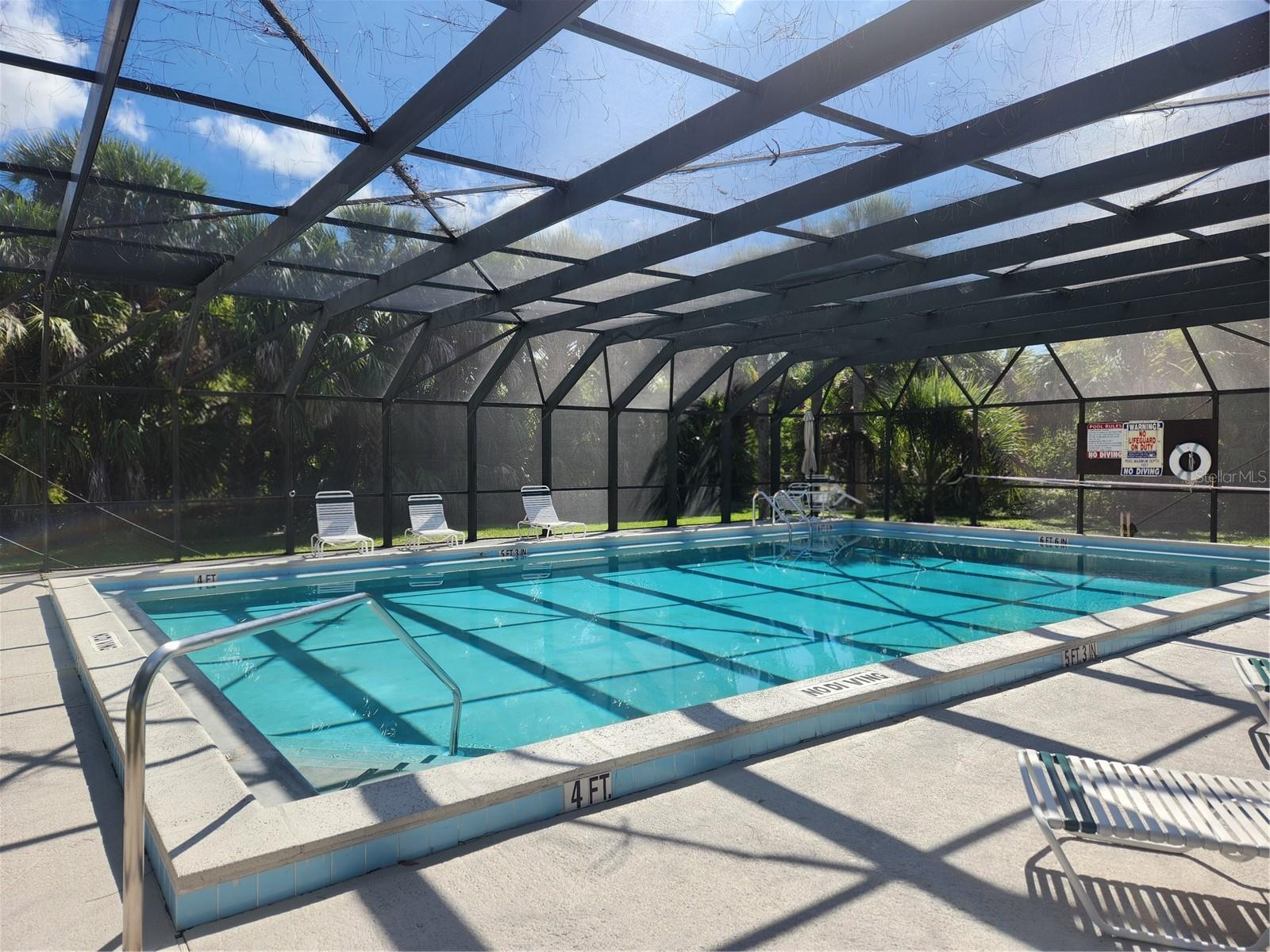 Large screened in Pool area