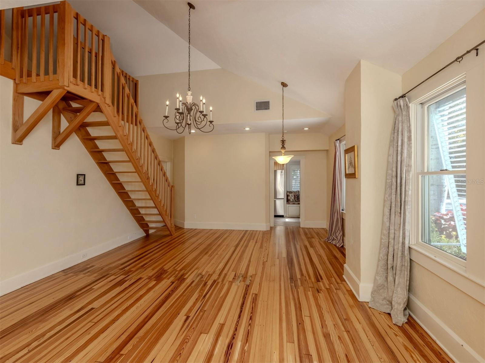 Great room, dining room
