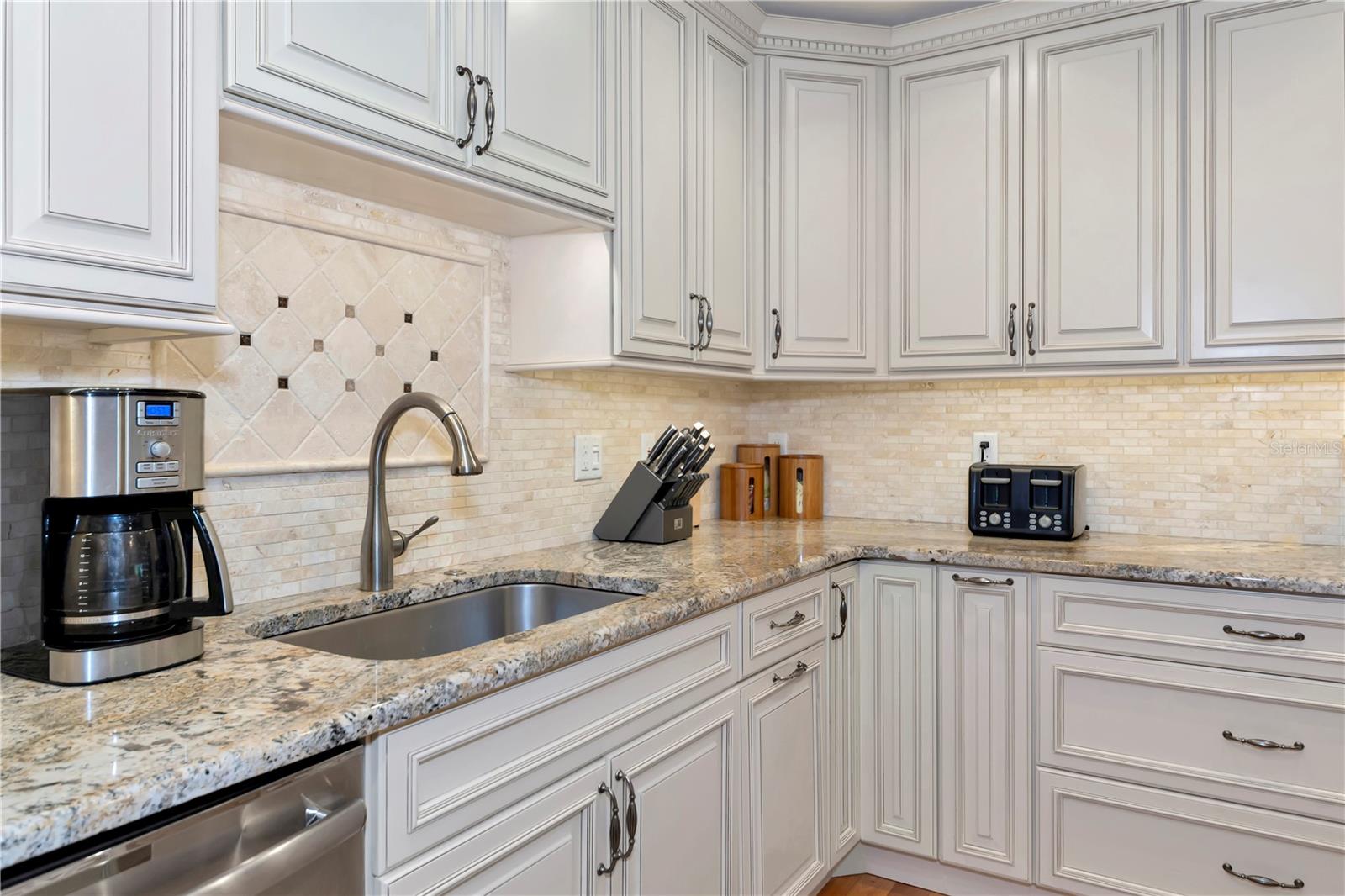 Kitchen with granite counters
