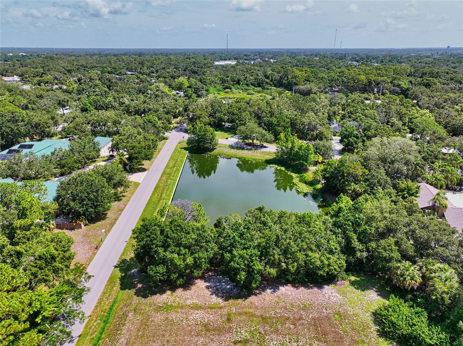 Lake across street