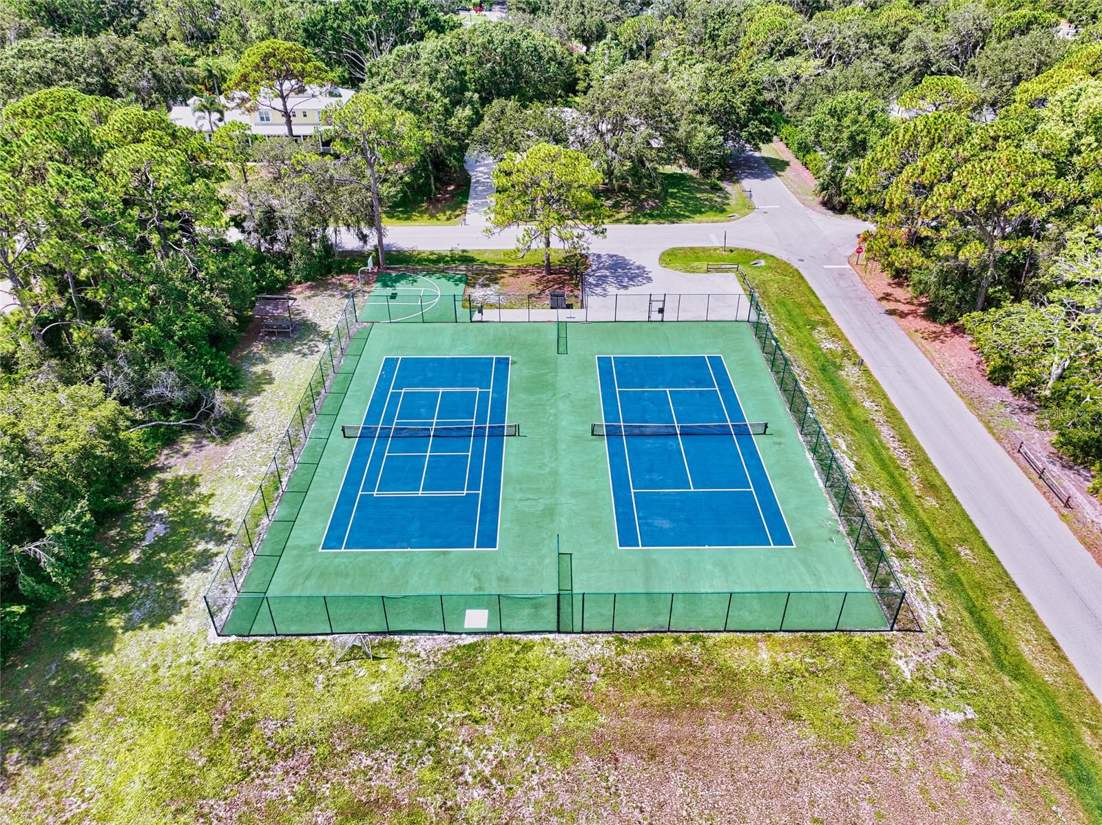 Community tennis courts