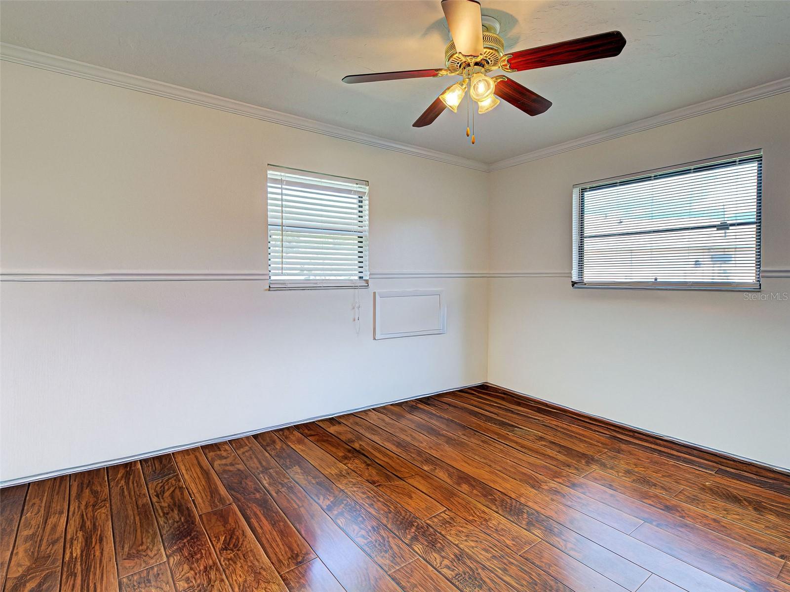 Wood laminate flooring.