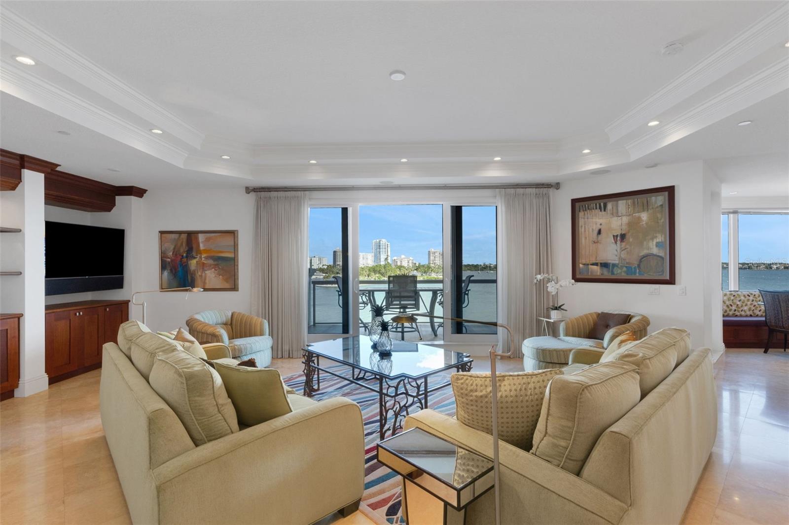 Livingroom - overlooking Sarasota Bay