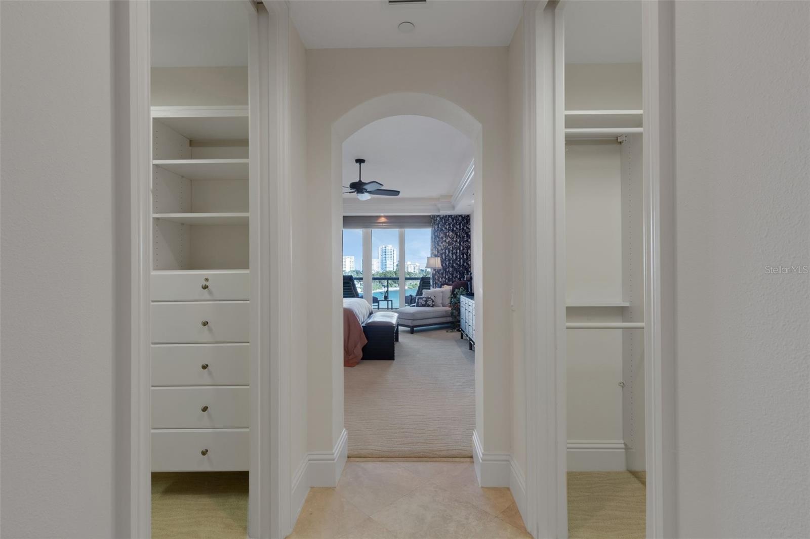 Primary Bedroom Dual Walk-in Closets