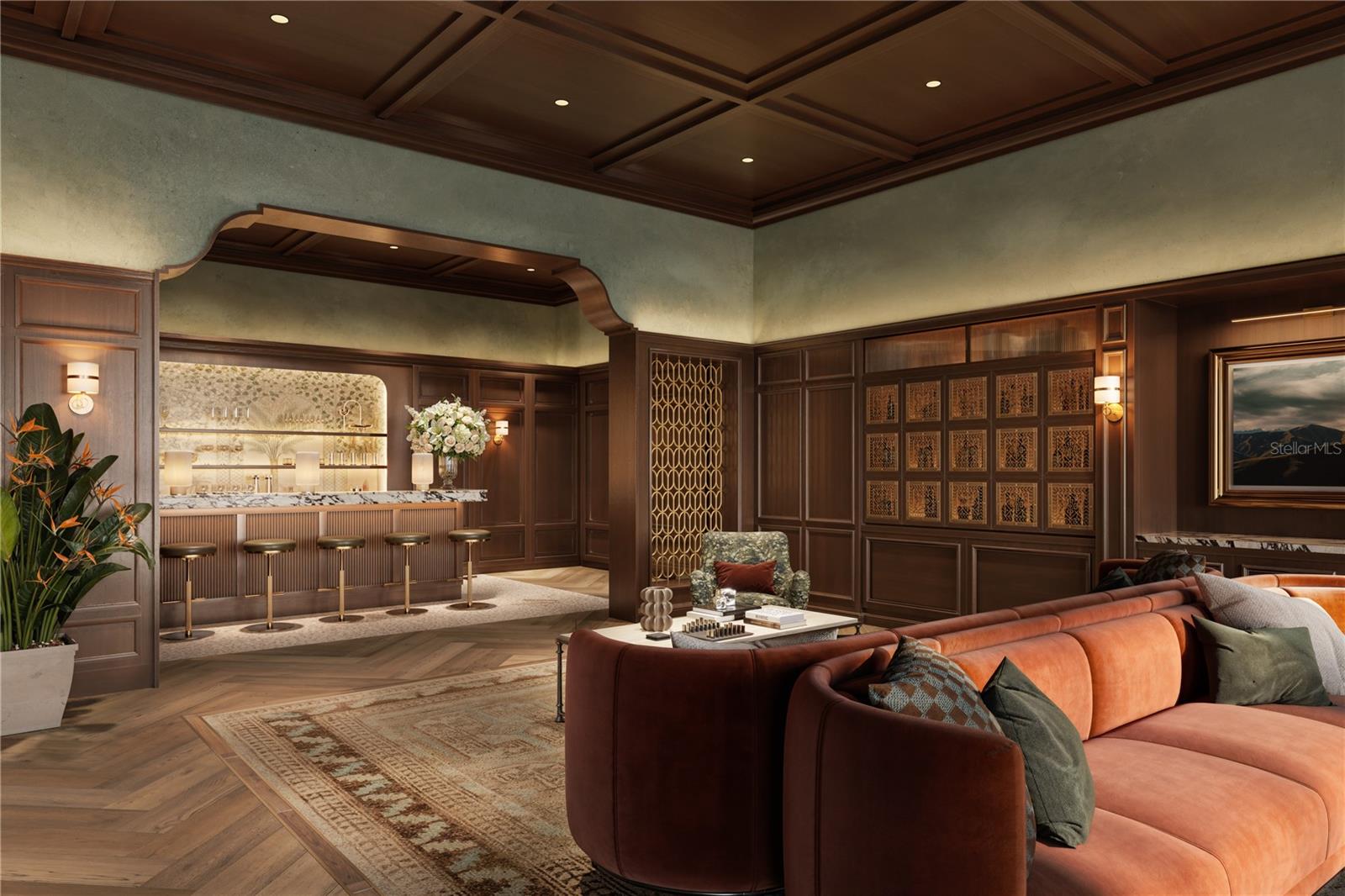 Perched atop the 19th floor, the Sky Speakeasy Lounge at Mira Mar is an exclusive residents’ retreat featuring a terrace, catering kitchen, and private liquor lockers—perfect for sunset views, fireworks, and refined social gathering space.