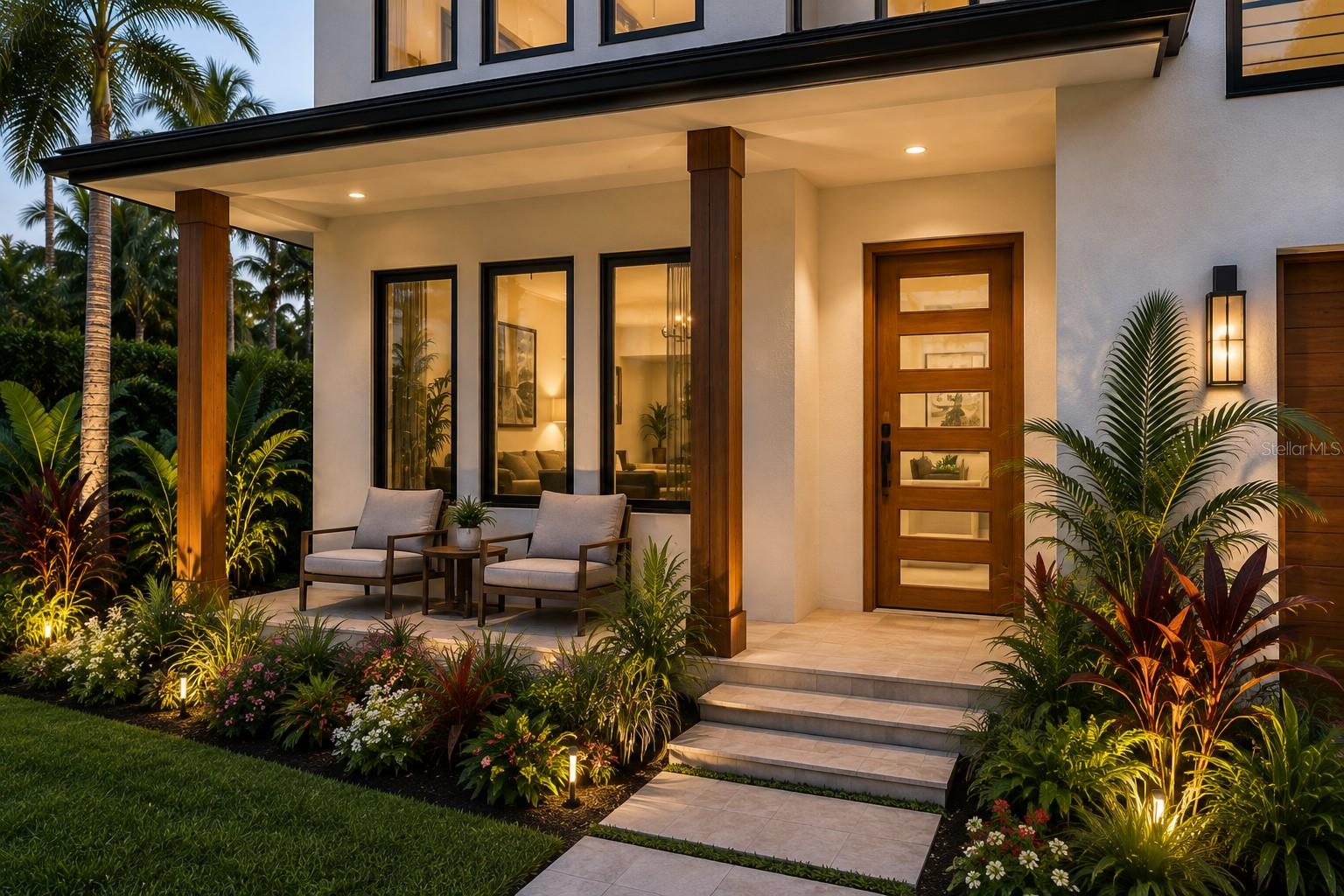 Virtual rendering front porch