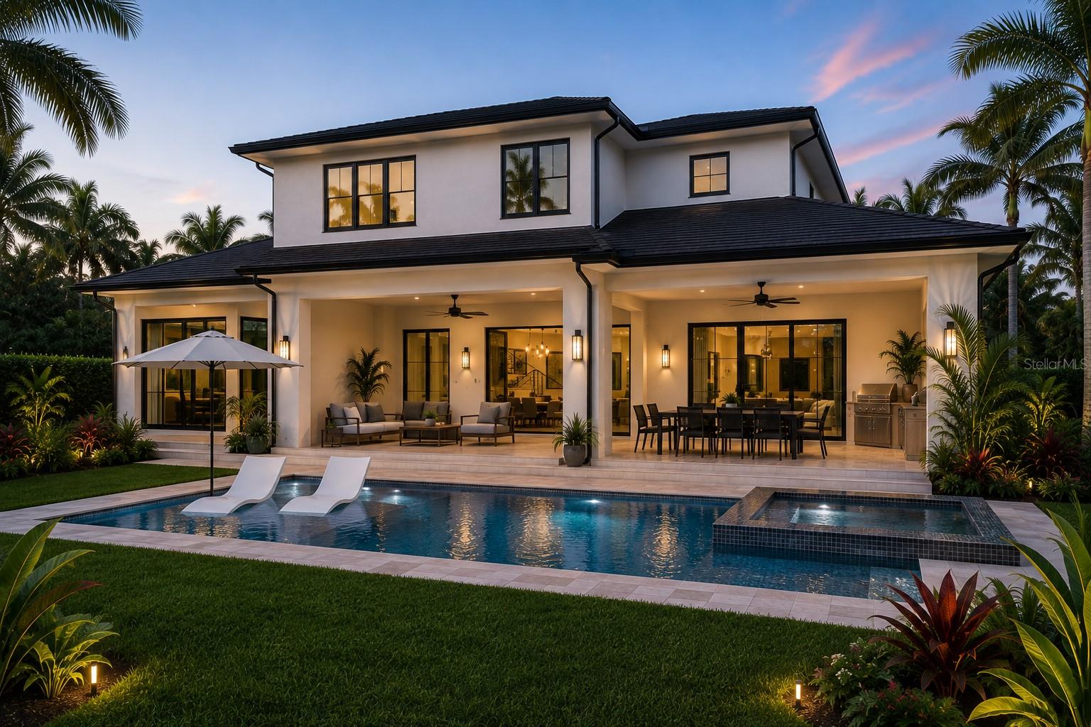 Virtual rendering back of home & pool