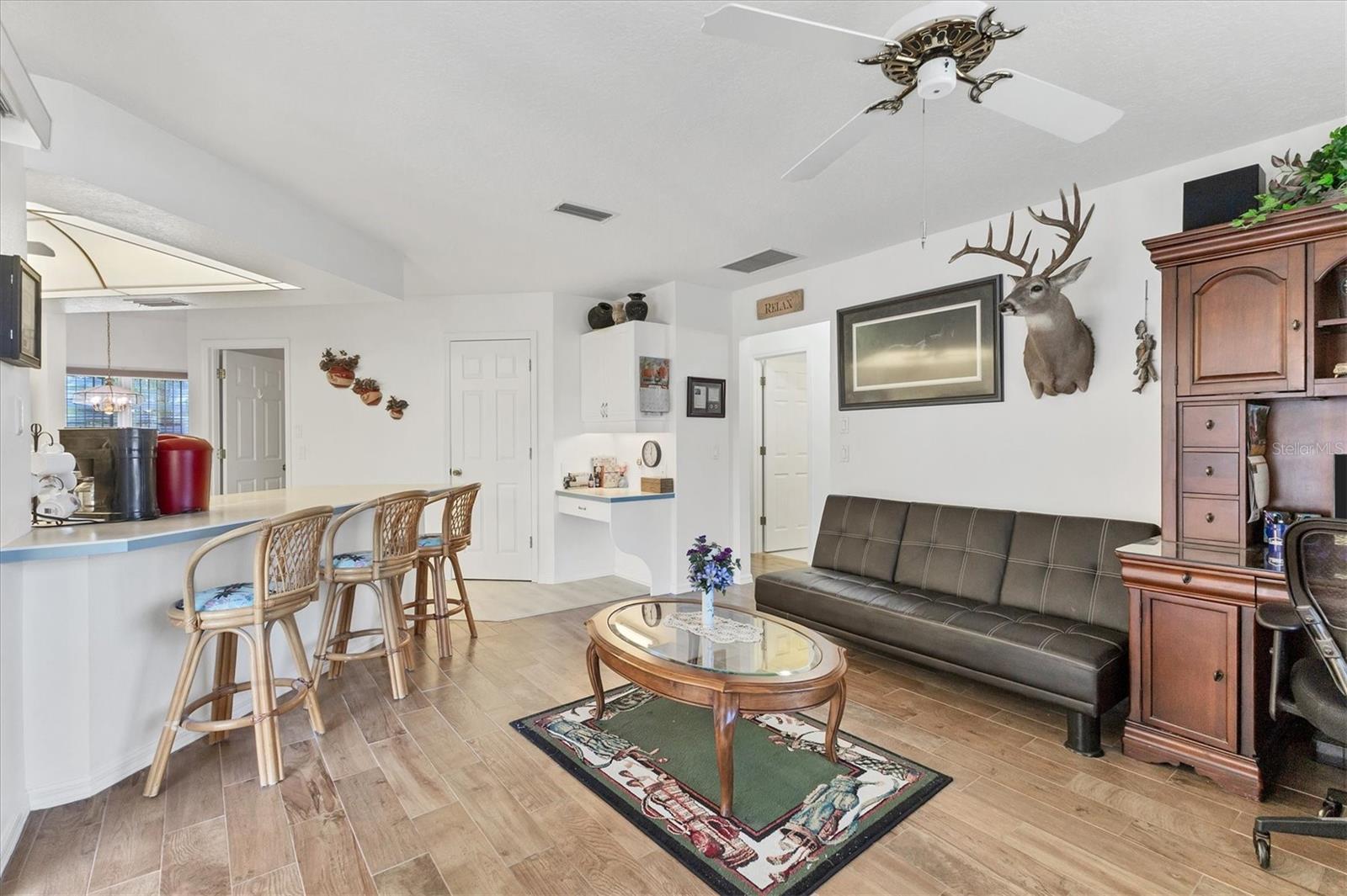 Kitchen, family room