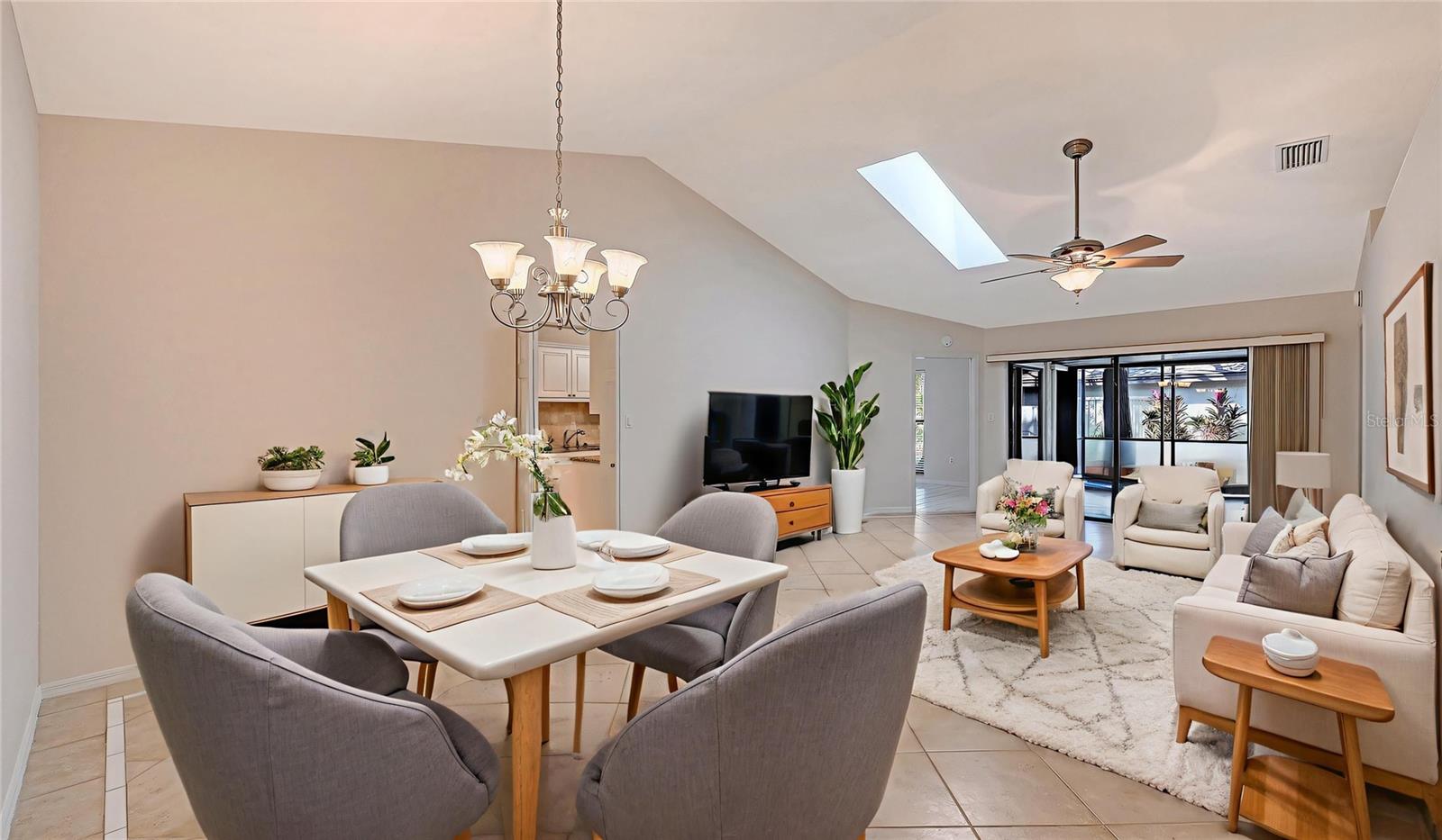 Staged living/dining Rooms