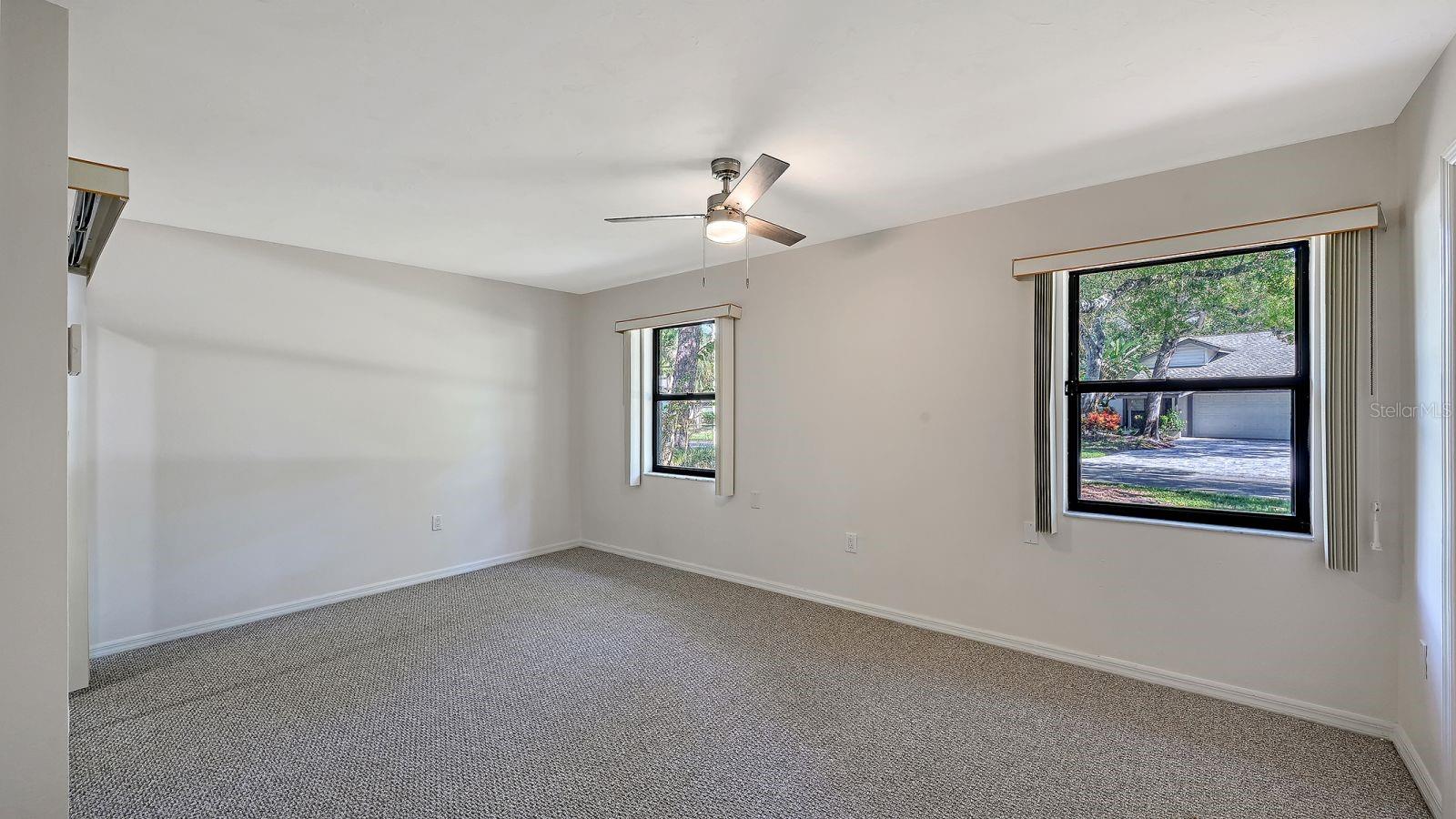 Primary Bedroom has brand new carpet