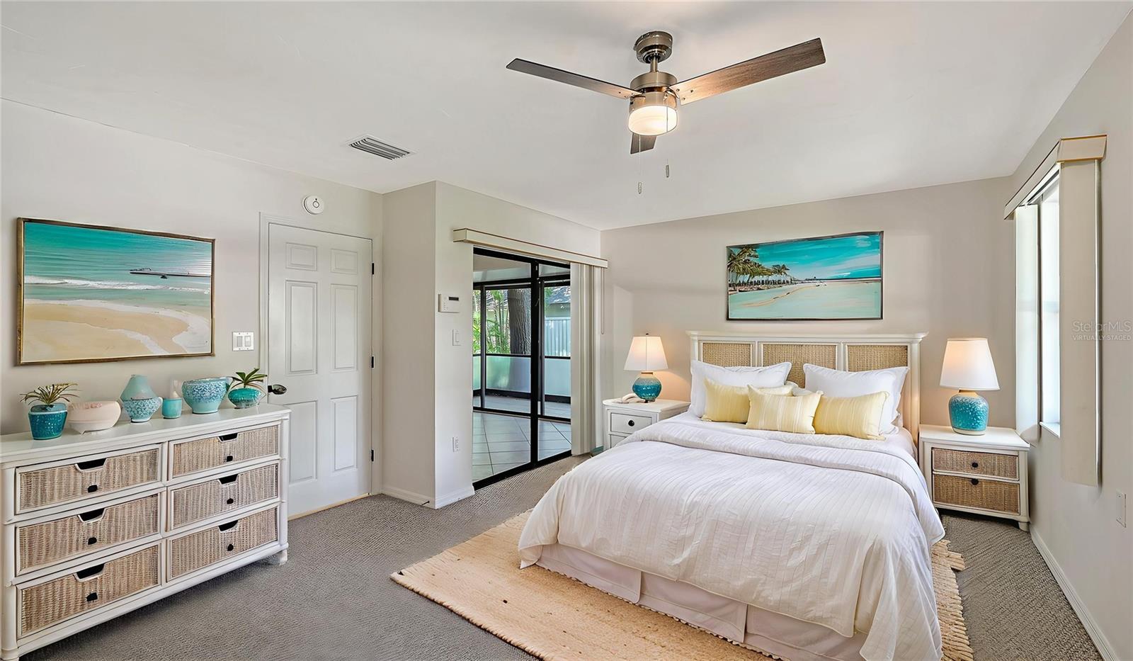 Virtually staged Primary Bedroom