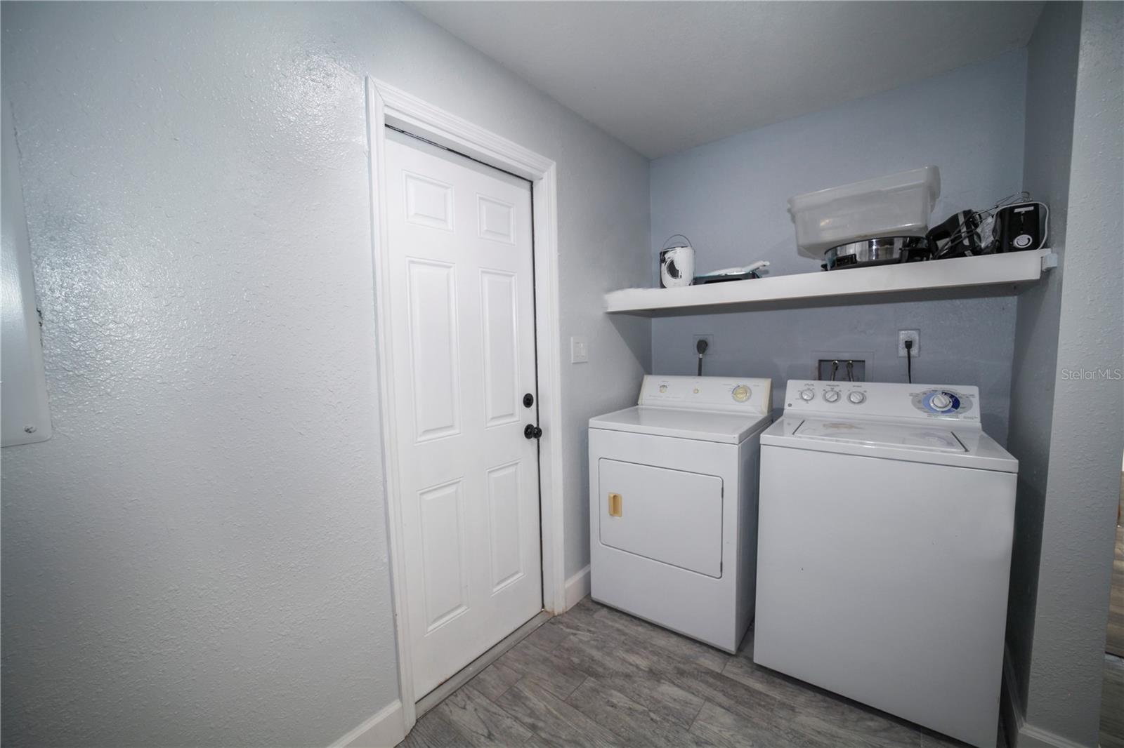 Laundry unit in kitchen