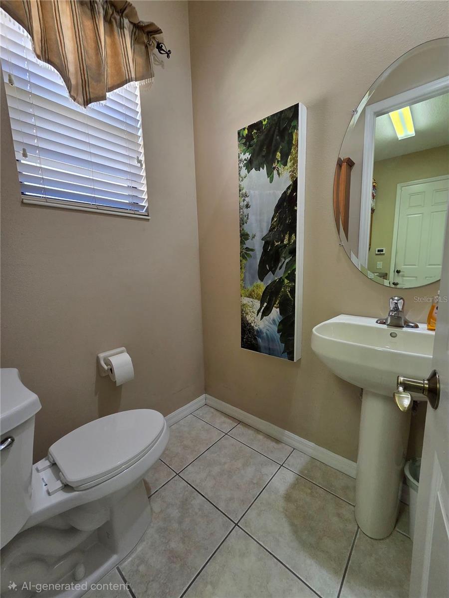 Half Bath Off of the Kitchen