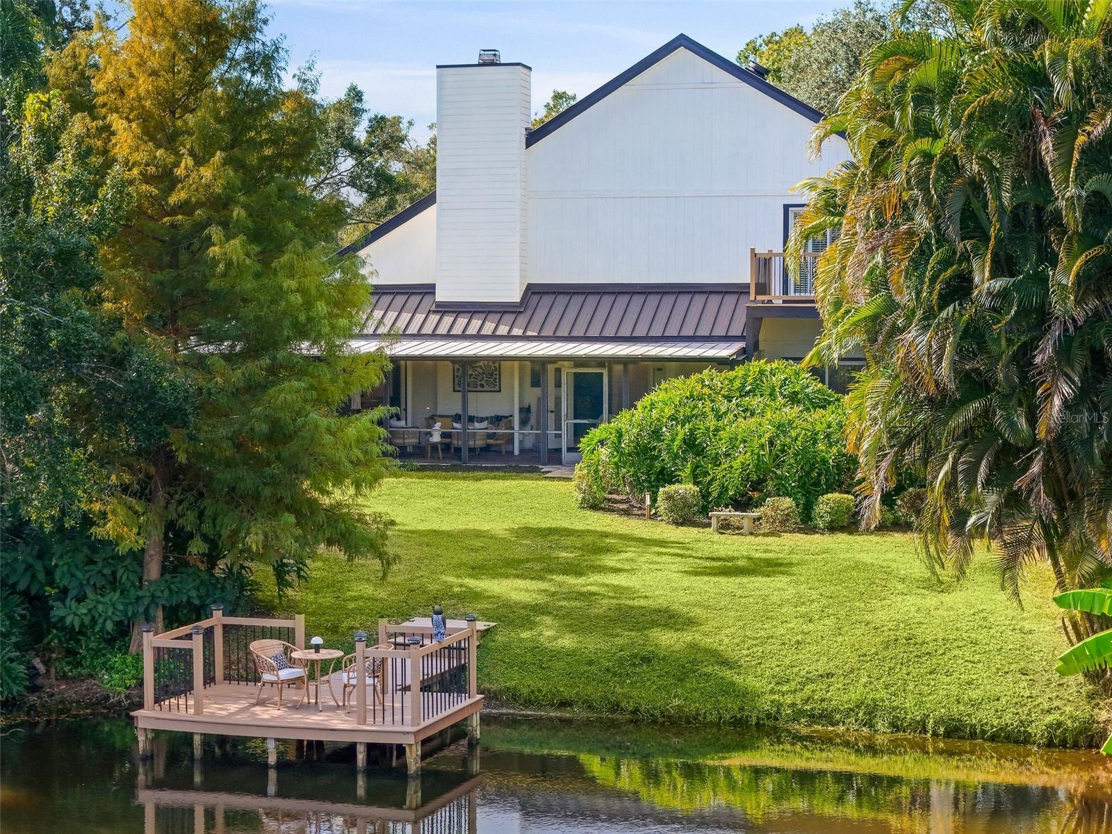 enjoy pole fishing from your private dock