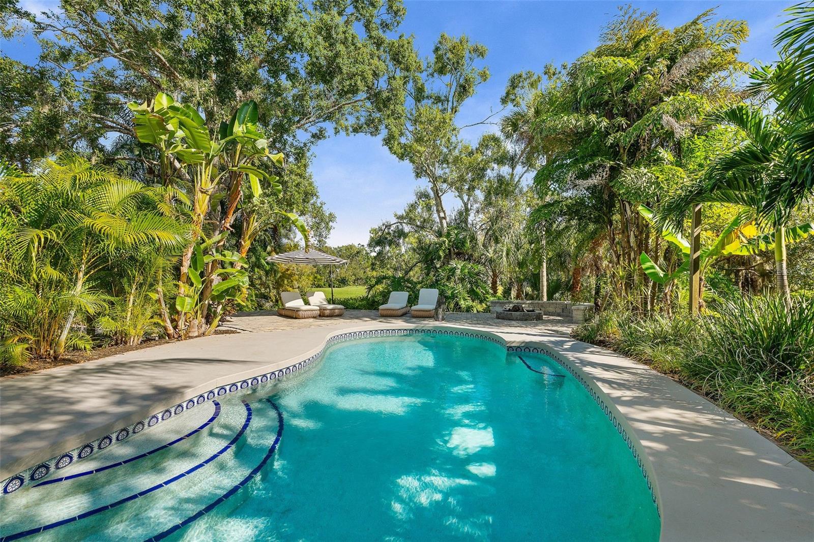 heated, salt water pool