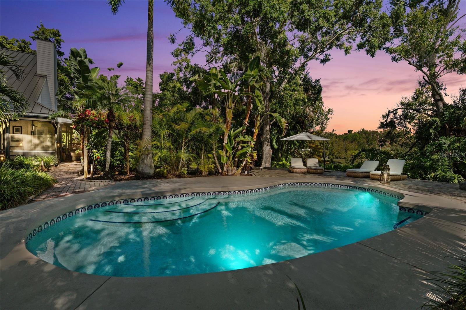 enjoy evening gatherings with friends by the pool or fire pit