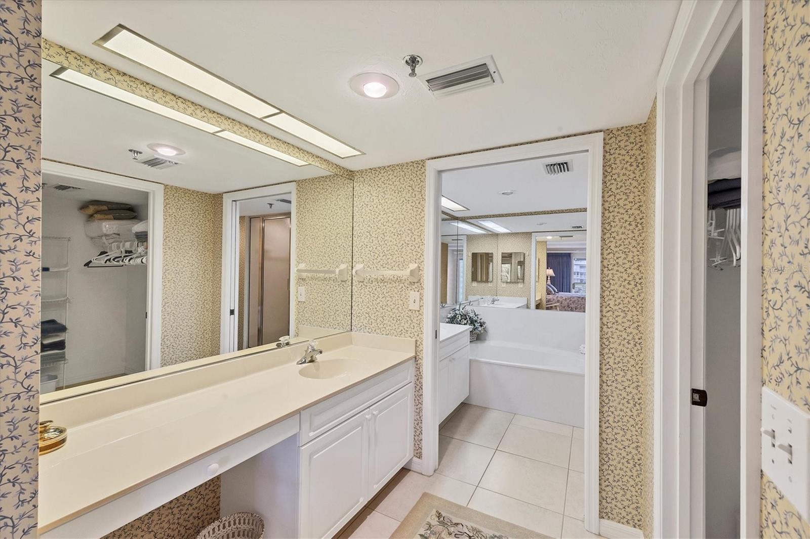 Master Suite features a walk-in closet and separate vanity area
