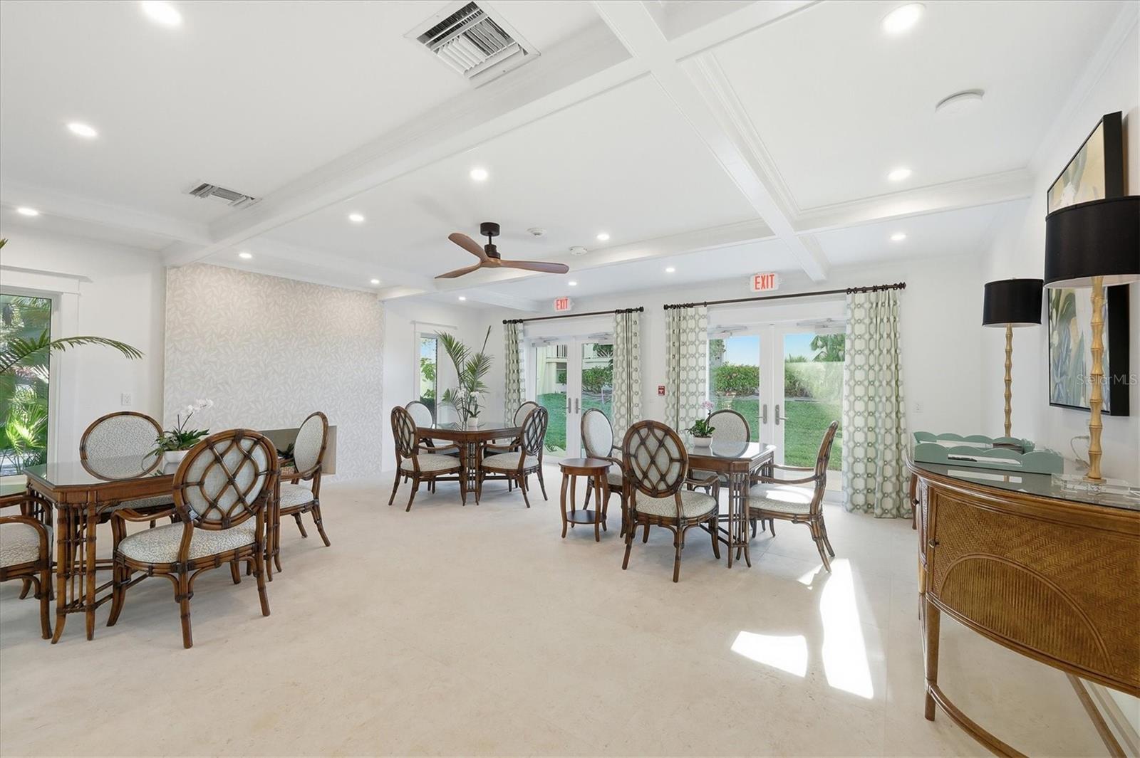 Recently renovated card room