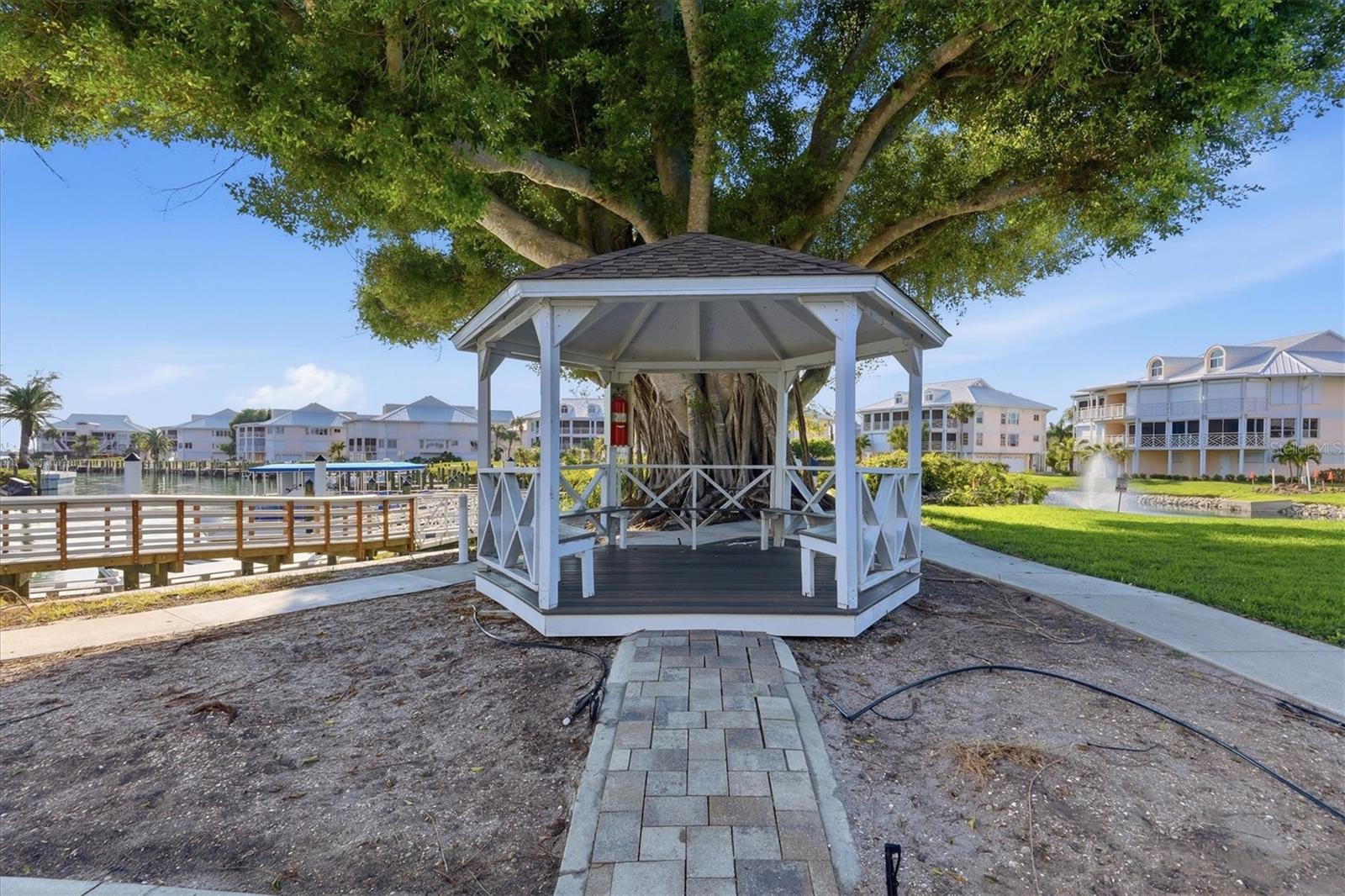 Gazebo at Ferry pick up & drop off on mainland