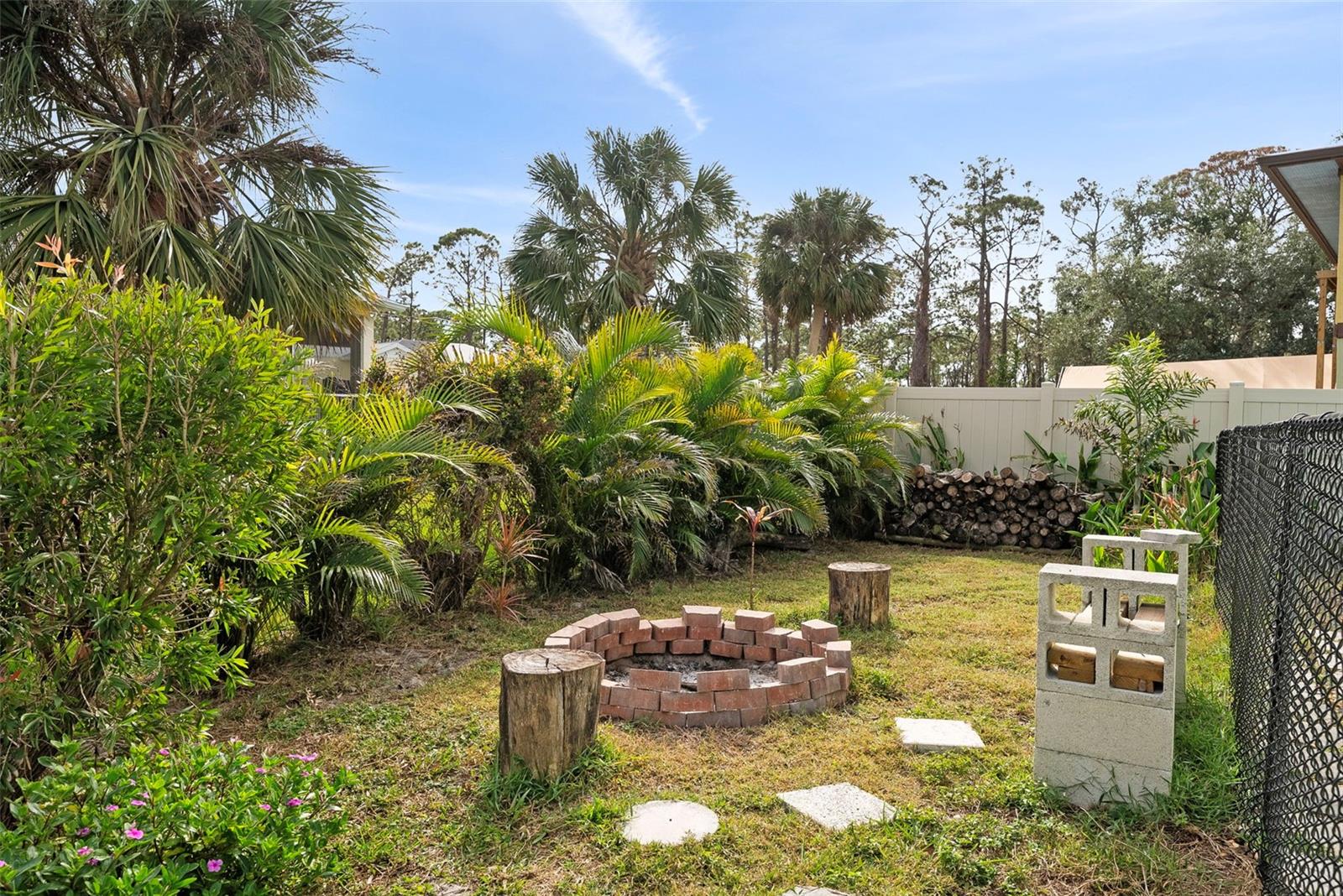 Fire Pit & Backyard