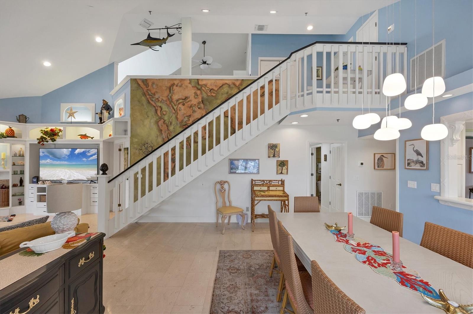 Stairway to upper level